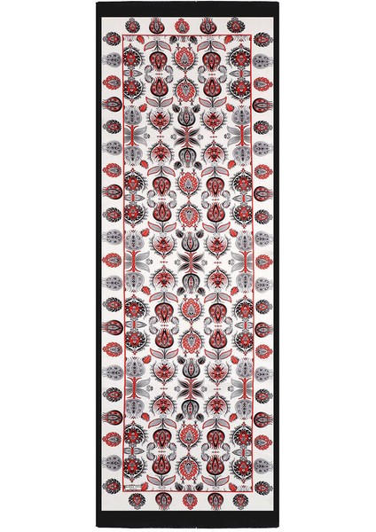 Gri Iznik Desen Ipek Fular