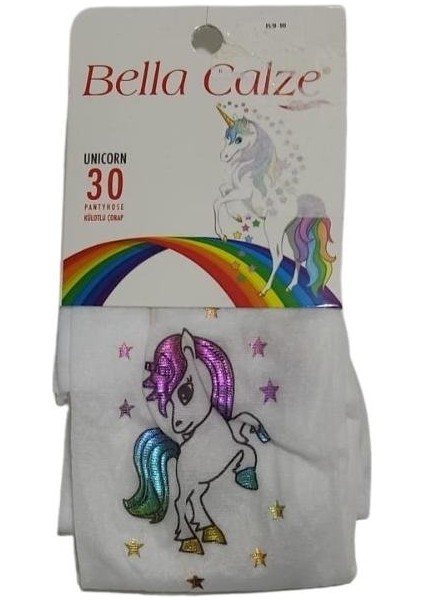 Unıcorn Desenli Kız Külotlu Çorap