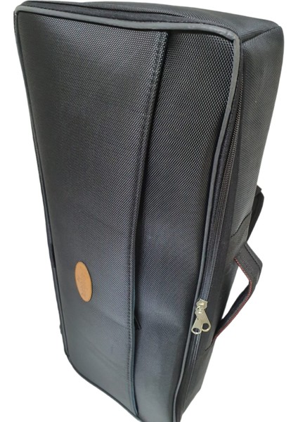 Kemençe Kılıfı Çiftli Taşıma Çantası Profesyonel Evalı Kumaş Gigbag - Siyah Renk - Su Geçirmez