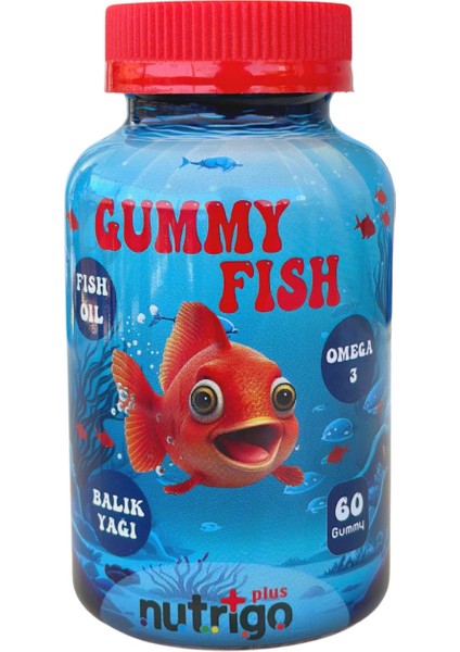 Omega-3 Gummy Fish Oil Plus Gummy Balık Yağı 60 Adet Gummies Sakız 600 Mg Omega3