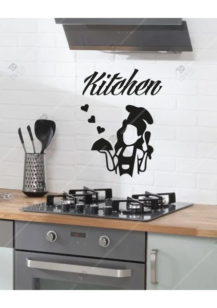 Kitchen 5 Parça Mutfak Lazer Kesim Ahşap Duvar Dekorasyon Ürünü