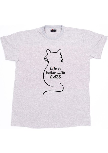 Life Is Better With Cats (Relax Fit) Tshirt