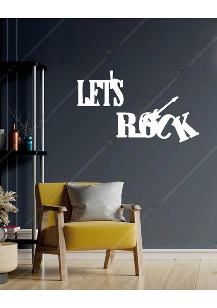 Let's Rock Lazer Kesim Ahşap Duvar Dekorasyon Ürünü