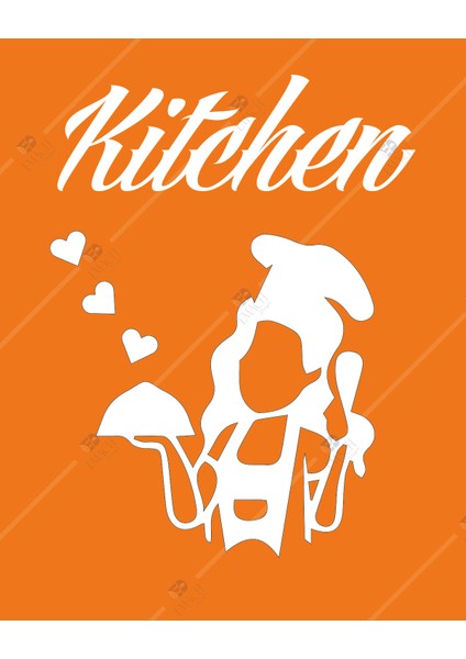 Kitchen 5 Parça Mutfak Lazer Kesim Ahşap Duvar Dekorasyon Ürünü