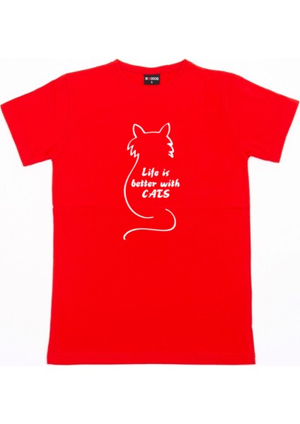 Life Is Better With Cats (Relax Fit) Tshirt