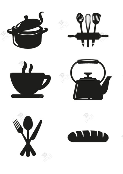 Mutfak Duvar Dekoru 6 Lı Set Ahşap Süs 10 cm Lazer Kesim Hediyelik Eşya Ahşap Tablo fiyatları