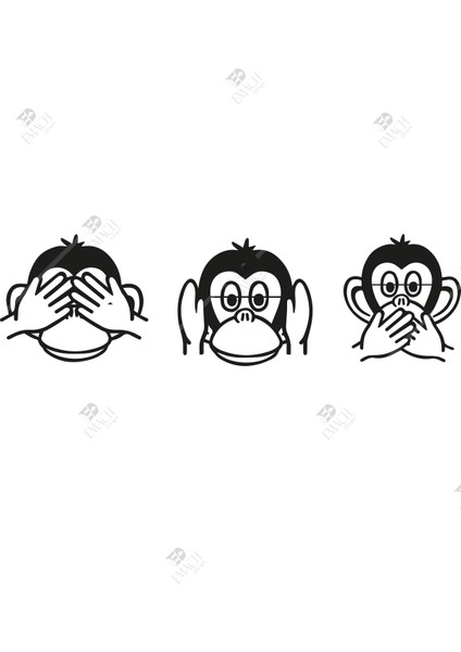 Üç Maymun Lazer Kesim Ahşap Duvar Dekorasyon Ürünü fiyatları