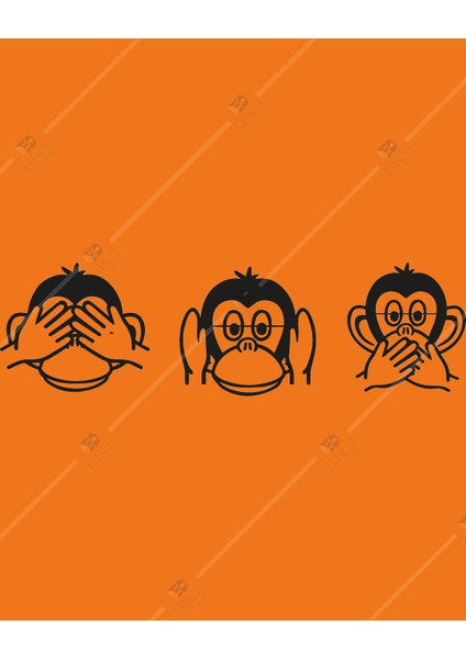 Üç Maymun Lazer Kesim Ahşap Duvar Dekorasyon Ürünü modelleri