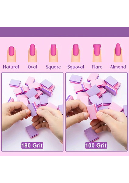 Mini Tırnak Törpüsü 100/180 Grid 10 Adet