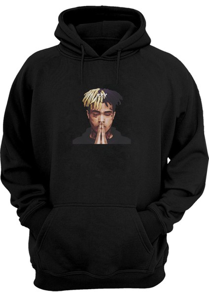 Xxx Tentacion Rapçi Müzisyen Siyah Normal Kalıp Sweatshirt