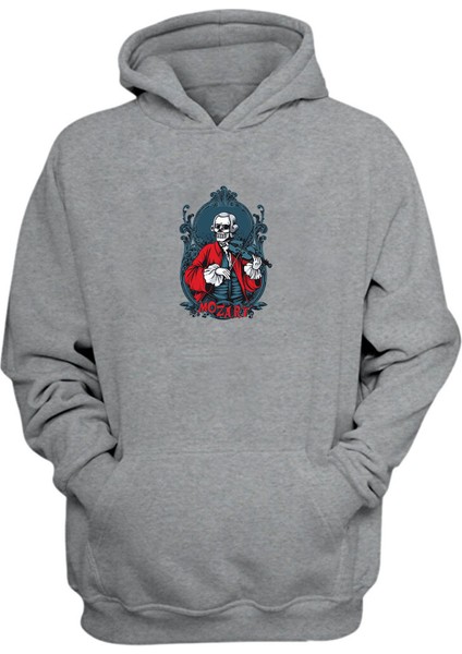 Unisex Mozart Keman Beyaz Normal Kalıp Sweatshirt