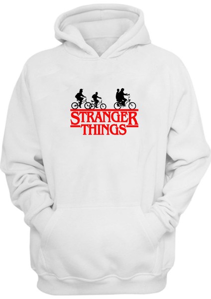 Unisex Stranger Thıngs Beyaz Normal Kalıp Sweatshirt