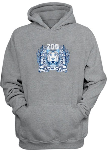 Unisex Zoo Urban Life Gri Normal Kalıp Sweatshirt
