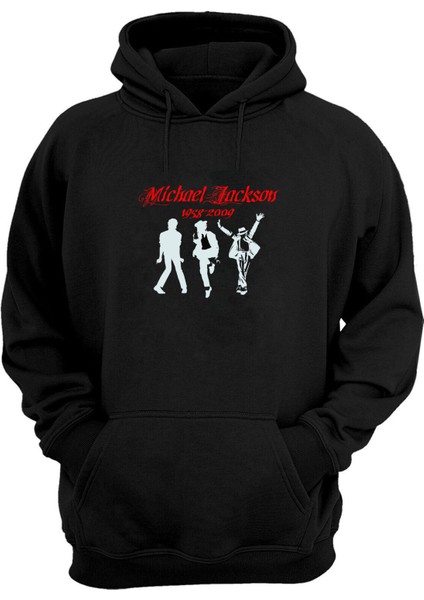 Unisex Michael Jackson 1958-2009 Siyah Normal Kalıp Sweatshirt