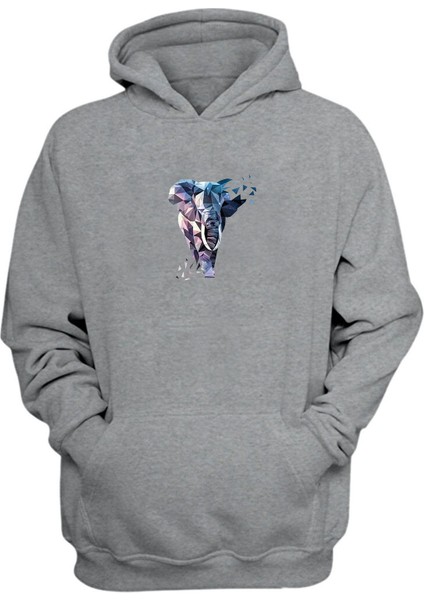 Unisex Fil Gri Normal Kalıp Sweatshirt