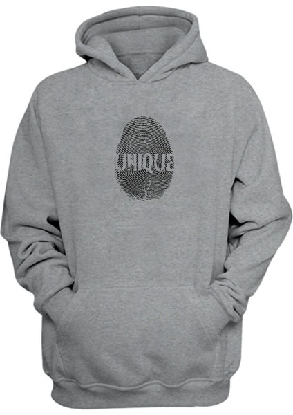 Unisex Unıque Gri Normal Kalıp Sweatshirt
