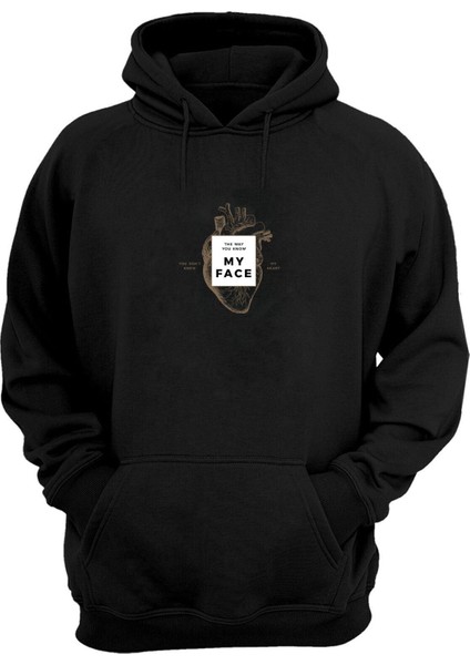 Unisex My Face Siyah Normal Kalıp Sweatshirt