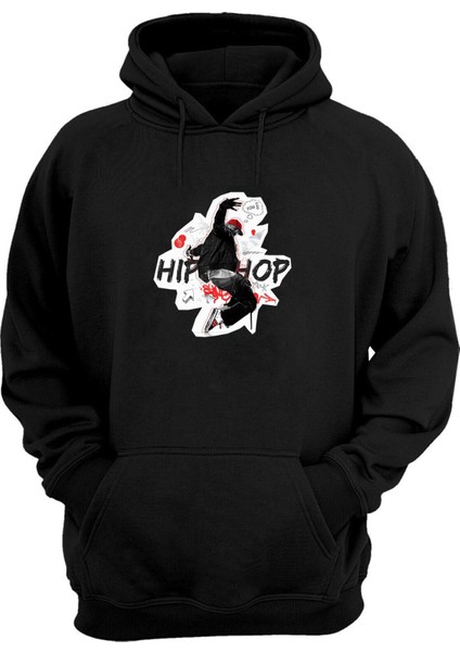 Unisex Hip Hop Dansı Hip Hop Müzik Siyah Normal Kalıp Sweatshirt