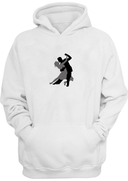 Unisex Erkek ve Kadın Dans Dansçılar Beyaz Normal Kalıp Sweatshirt