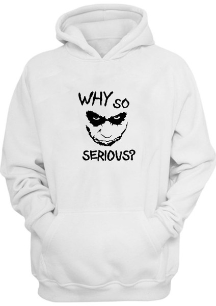 Unisex Why So Serıous Beyaz Normal Kalıp Sweatshirt