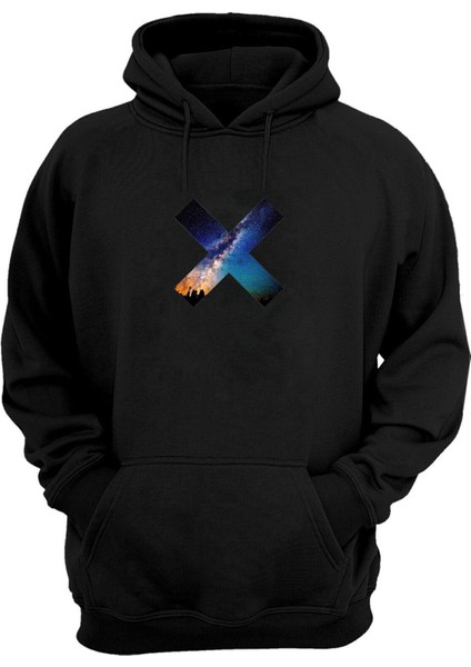 Unisex Galaxy Gece Gökyüzü Uzay Siyah Normal Kalıp Sweatshirt