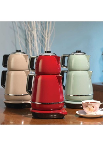 A332-02 Demiks Bej/krom Elektrikli Çaydanlık modelleri