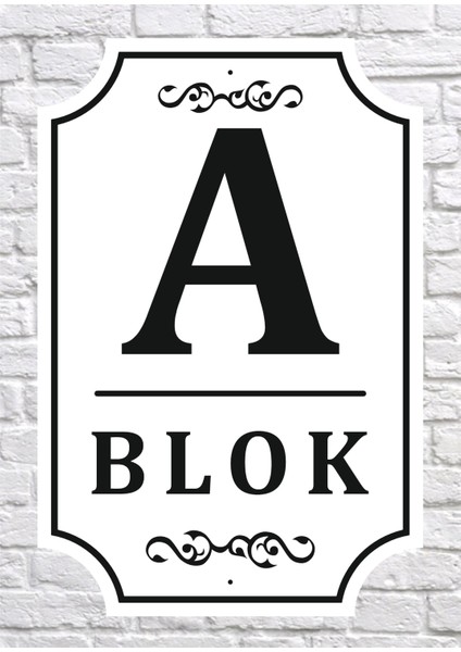 Apartman Site Blok Yönlendirme Tabelası 40X60 cm Beyaz