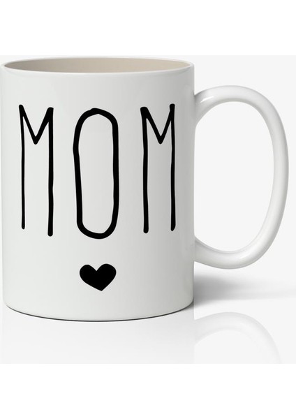 Mom (Anne) Tasarımlı Kupa Bardak Baskılı Kahve Kupa Bardak