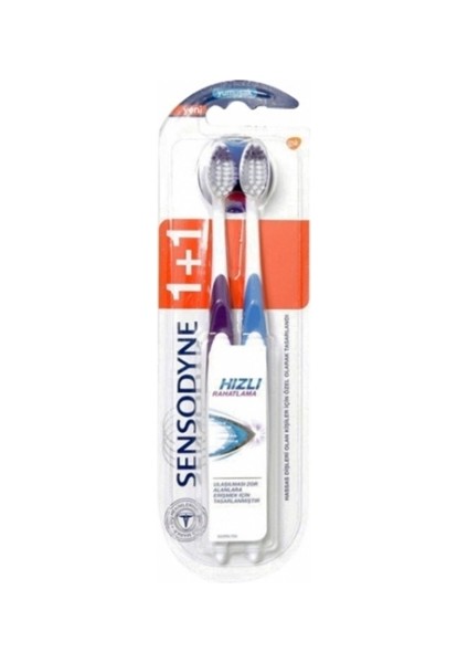 12'li Sensodyne Diş Fırçası Hızlı Rahatlama Yumuşak 1+1