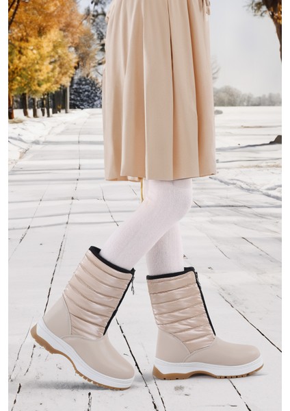 Ronel Cilt Fermuarlı Kız Çocuk Kar Botu