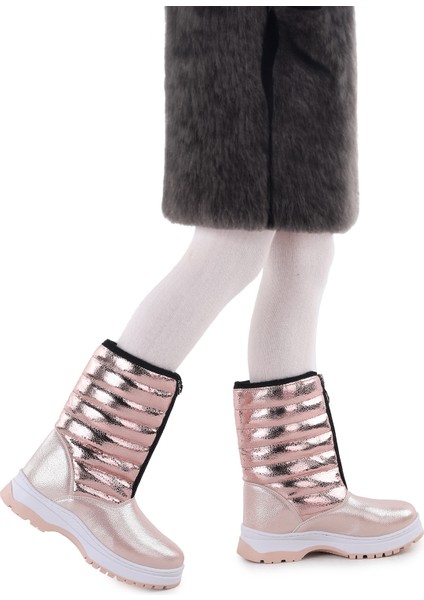 Ronel Vakko Fermuarlı Kız Çocuk Kar Botu