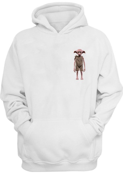 Unisex Dobby Evi Elf Harry Beyaz Normal Kalıp Sweatshirt