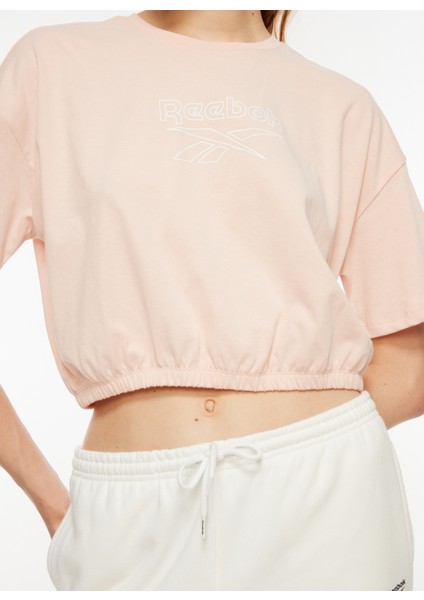 Açık Pembe Kadın Yuvarlak Yaka T-Shirt IM1797 Identıty Energy Bo