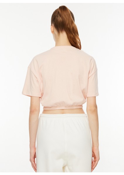 Açık Pembe Kadın Yuvarlak Yaka T-Shirt IM1797 Identıty Energy Bo