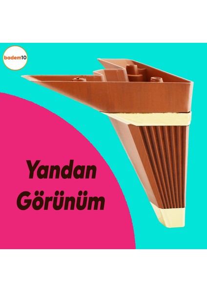 Alcazar Köşe 6'lı Set Mobilya Tv Ünitesi Çekyat Koltuk Kanepe Destek Ayağı 14 cm Ceviz M8 Civatalı fırsatları