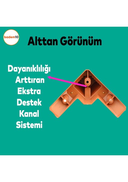 Alcazar Köşe 6'lı Set Mobilya Tv Ünitesi Çekyat Koltuk Kanepe Destek Ayağı 14 cm Ceviz M8 Civatalı indirimleri