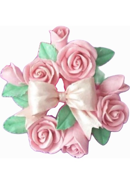 3 Boyutlu Gül Çiçek Demeti Silikon Kalıp K-379, Kokulu Taş Sabun Alçı Mum Kalıbı