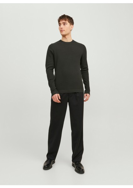 Bisiklet Yaka Standart Haki Erkek Kazak 12236766_JJEMARCUS Knıt Crew Neck fırsatları