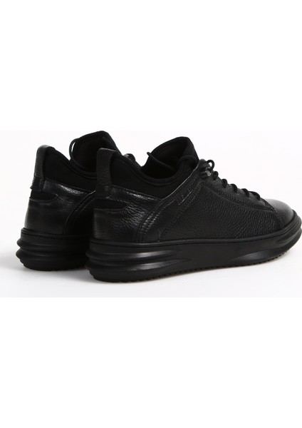 Deri + Tekstil Siyah Erkek Günlük Ayakkabı 13650C Mr Trendy Ayk modelleri