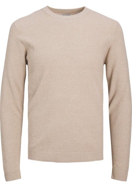 Bisiklet Yaka Standart Bej Erkek Kazak 12236766_JJEMARCUS Knıt Crew Neck