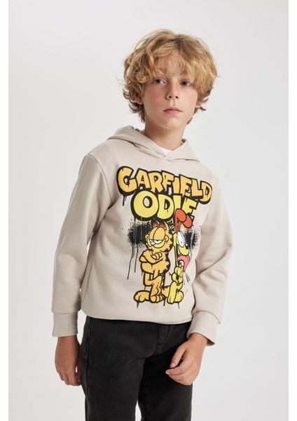 Erkek Çocuk Garfield Kapüşonlu Sweatshirt B3050A823WN
