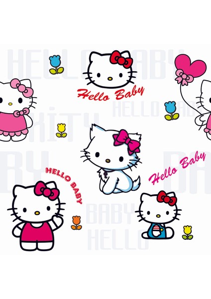 Çocuk Odası Hello Kity Baskılı Zebra Perde fiyatları