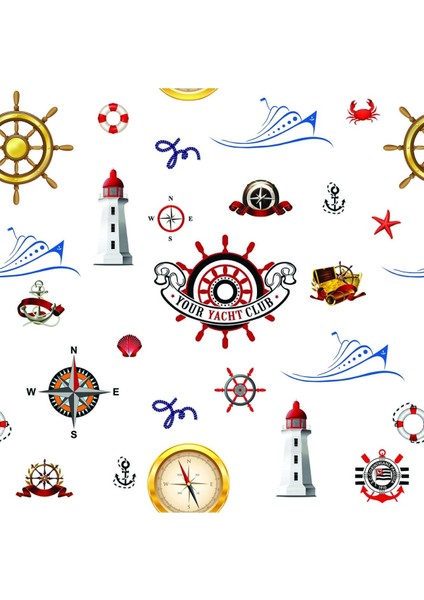 Çocuk Odası Denizci Dümeni Ve Çapa Baskılı Zebra Perde fiyatları