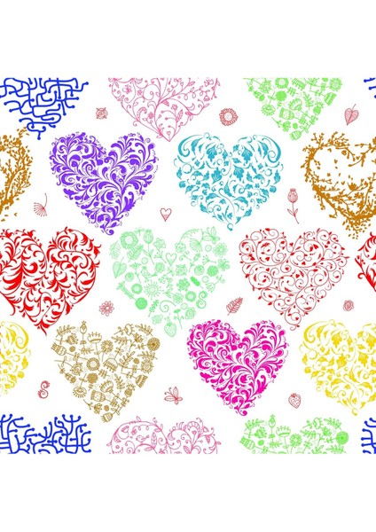 Çocuk Odası Renkli Kalpler Baskılı Zebra Perde fiyatları