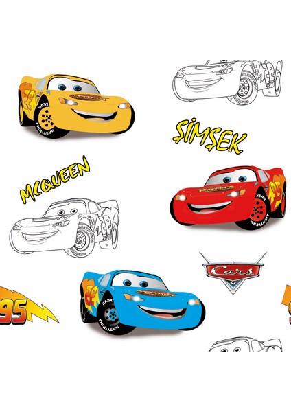Çocuk Odası Renkli Şimşek Mquuen Arabalar Baskılı Zebra Perde fiyatları