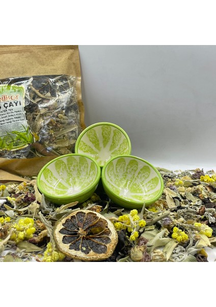 6 Adet Dekoratif Çerezlik Sosluk Kase Seti Kivi Meyve Desenli