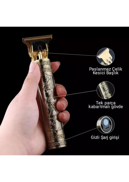 USB Şarjlı Vintage T9 Traş Makinesı