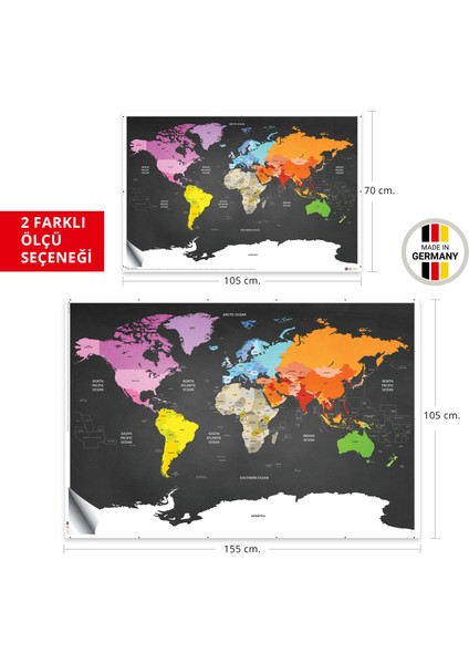 Siyasi Dünya Haritası Duvar Sticker, Okul Için Dünya Haritası, Ofis Dünya Haritası