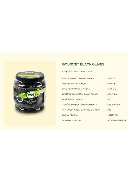 Gemlik Siyah Zeytin 900gr 201-260KB fiyatları