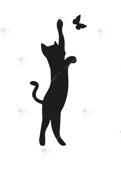 Kedi Kelebek Koridor Duvar Dekor Lazer Kesim Hediyelik Eşya Ahşap Tablo fiyatları